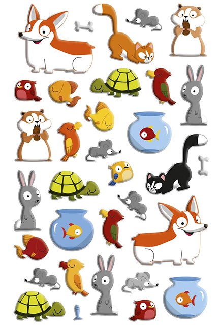 STICKERS COOKY 7,5*12CM ΖΩΑΚΙΑ ΤΟΥ ΚΗΠΟΥ