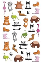 STICKERS COOKY 7,5*12CM ΖΩΑΚΙΑ YOGA
