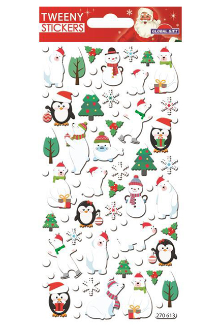 STICKERS XMAS TWEENY 9*17cm.270613 ΖΩΑ ΤΗΣ ΑΡΚΤΙΚΗΣ