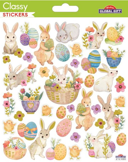 STICKERS EASTER CLASSY 15*17CM.212400