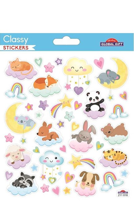 STICKERS CLASSY 15*17cm.211018 ΖΩΑΚΙΑ ΣΤΑ ΣΥΝΝΕΦΑ