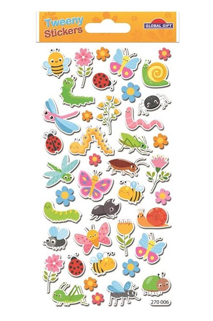 STICKERS TWEENY 9*17cm.270006 ΖΩΑΚΙΑ ΑΝΟΙΞΗ