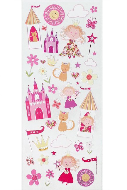 STICKERS FUN 11*31cm.740 PRINCESS & CASTLES