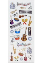 STICKERS FUN 11*31cm.715 MUSIC INSTRUMENTS