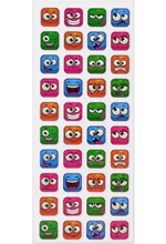 STICKERS FUN 11*31cm.1903 SQUARE FACES