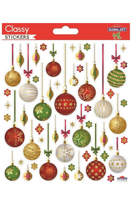 STICKERS XMAS CLASSY 15*17cm.212025 ΜΠΑΛΕΣ
