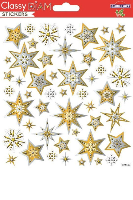 STICKERS XMAS CLASSY 15*17cm.210553 ΑΣΤΕΡΙΑ