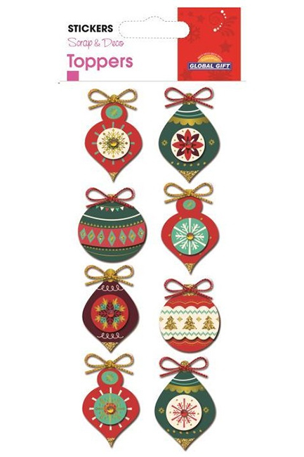 STICKERS XMAS TOPPER 8*12cm.510080 ΜΠΑΛΕΣ