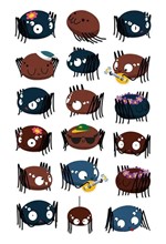 STICKERS COOKY 7,5*12CM ΑΡΑΧΝΕΣ 25CY154