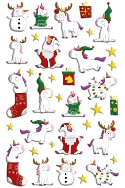 STICKERS COOKY 7,5*12CM.XMAS ΜΟΝΟΚΕΡΟΣ CY133