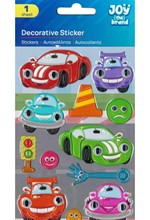 STICKERS JOY 10*15cm.ΑΥΤΟΚΙΝΗΤΑ ΜΕ ΜΑΤΑΚΙΑ 8002251