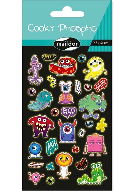 STICKERS COOKY 7,5*12cm.ΦΩΣΦΟΡΟΥΧΑ ΤΕΡΑΤΑ