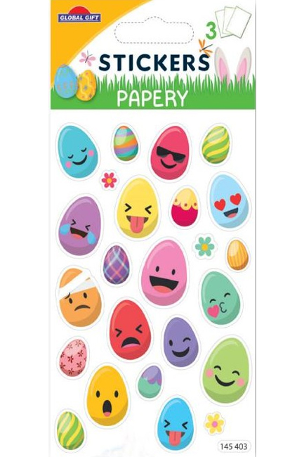 STICKERS EASTER PAPERY 8*13CM.3Φ.145403 ΑΥΓΑ