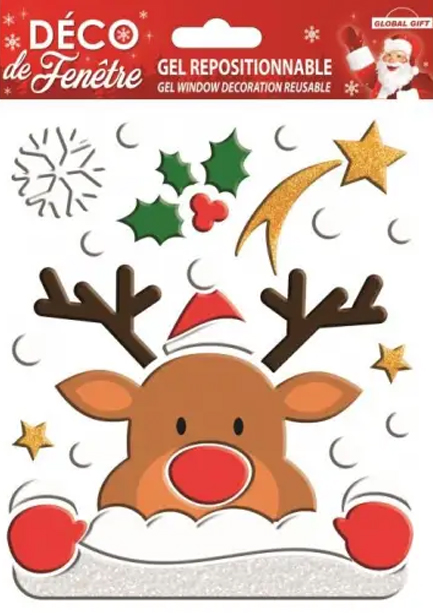 STICKERS XMAS GEL 13*17cm.310515 ΤΑΡΑΝΔΟΣ