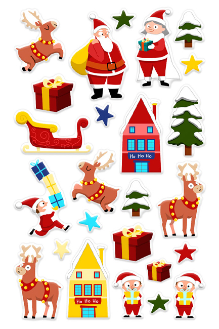 STICKERS COOKY 7,5*12CM.XMAS ΦΙΓΟΥΡΕΣ CY159