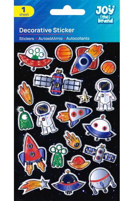 STICKERS JOY 10*15cm.ΔΙΑΣΤΗΜΑ