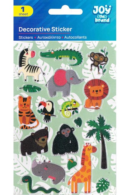 STICKERS JOY 10*15cm.ΖΩΑ ΤΗΣ ΖΟΥΓΚΛΑΣ 8002426
