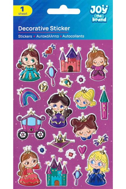 STICKERS JOY 10*15cm.ΠΡΙΓΚΙΠΙΣΣΕΣ