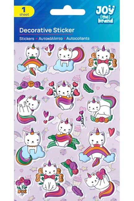 STICKERS JOY 10*15cm.ΜΟΝΟΚΕΡΟΙ 8002426