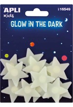 STICKERS APLI ΑΣΤΕΡΙΑ GLOW IN THE DARK 12TEM.16549