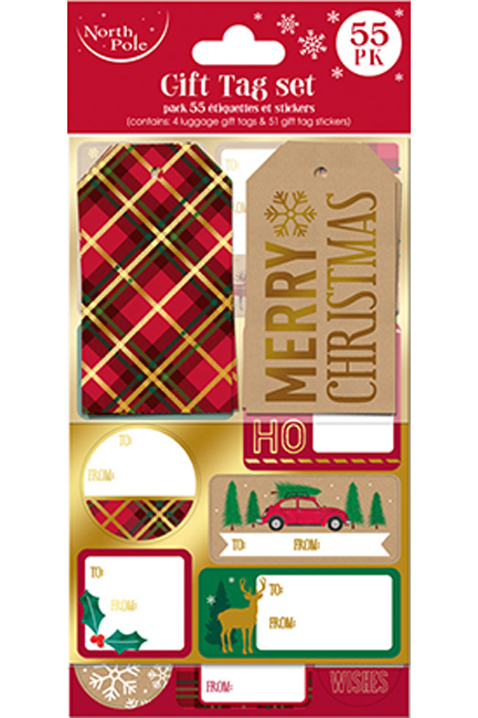 ΕΤΙΚΕΤΕΣ ΔΩΡΟΥ ΑΥΤΟΚΟΛΛΗΤΕΣ XMAS ΣΕΤ 55ΤΕΜ.ΚΡΑΦΤ