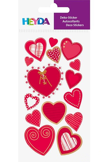 STICKERS HEYDA 3D ΚΑΡΔΙΕΣ 37806-56
