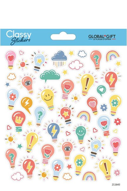 STICKERS CLASSY 15*17CM.211643 ΛΑΜΠΕΣ