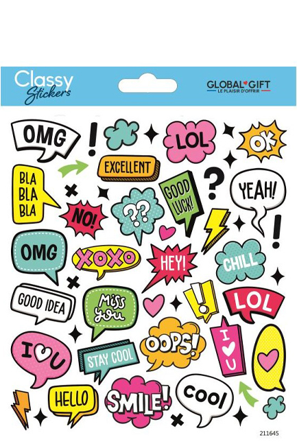 STICKERS CLASSY 15*17CM.211645 MHNYMATA