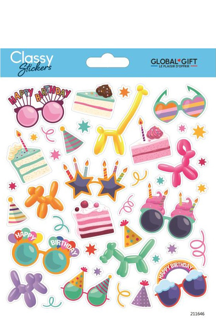 STICKERS CLASSY 15*17CM.211646 BIRTHDAY PARTY