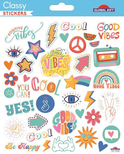 STICKERS CLASSY 15*17CM.211030 VIBES