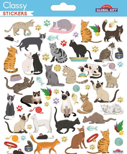 STICKERS CLASSY 15*17CM.210414 ΓΑΤΕΣ