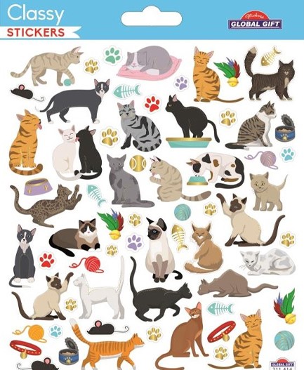 STICKERS CLASSY 15*17CM.210414 ΓΑΤΕΣ