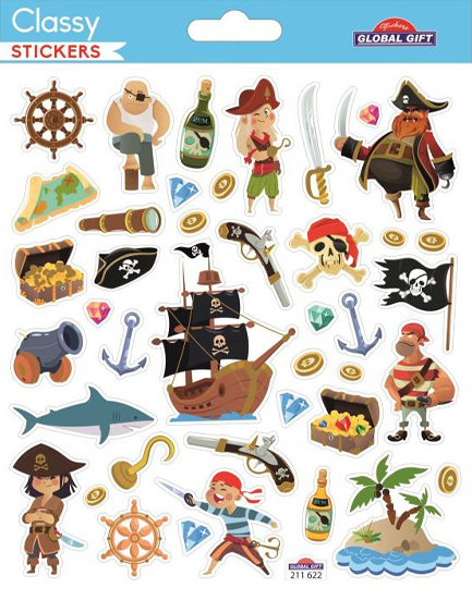 STICKERS CLASSY 15*17CM.211622 ΠΕΙΡΑΤΕΣ