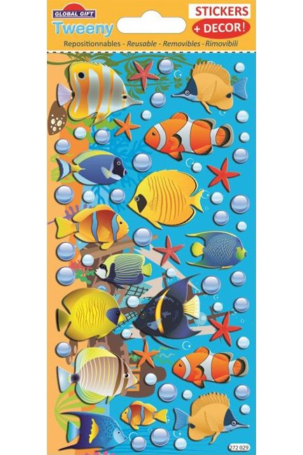 STICKERS TWEENY 9*17cm.+ΣΕΝΑΡΙΟ 272029 ΨΑΡΙΑ