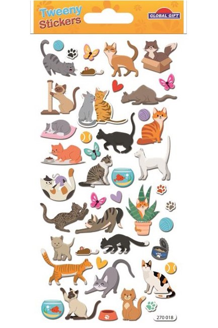STICKERS TWEENY 9*17cm.270018 ΓΑΤΕΣ