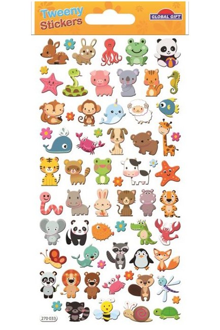 STICKERS TWEENY 9*17cm.270033 ΖΩΑΚΙΑ