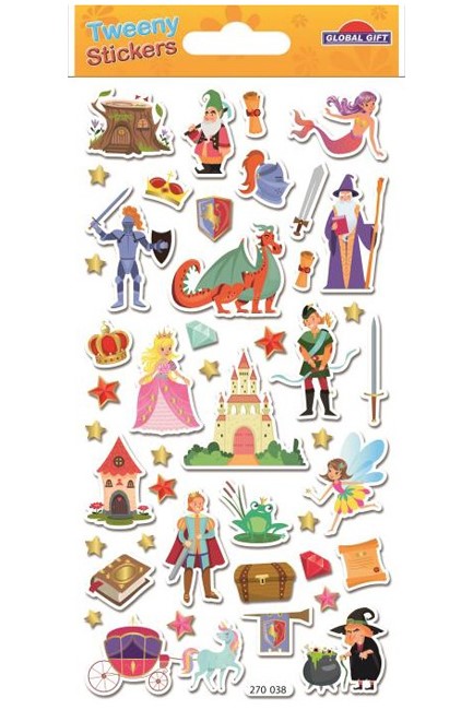 STICKERS TWEENY 9*17cm.270038 ΗΡΩΕΣ ΠΑΡΑΜΥΘΙΩΝ
