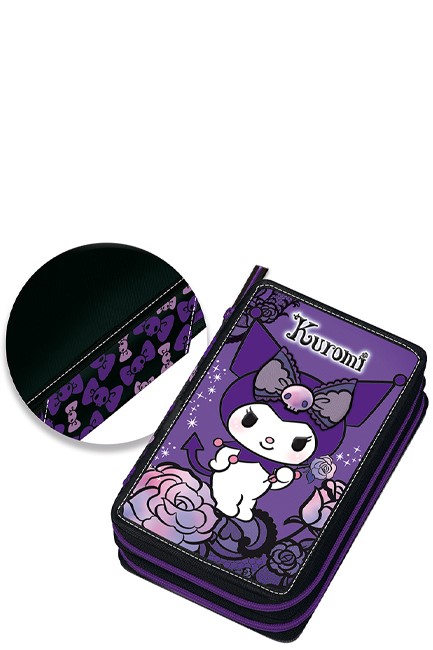 ΚΑΣΕΤΙΝΑ ΓΕΜΑΤΗ ΔΙΠΛΗ SANRIO KUROMI PURPLE LACES 252333