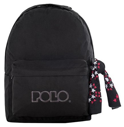 ΤΣΑΝΤΑ ΠΛΑΤΗΣ POLO BAG WITH SCARF 901135-2000-ΜΑΥΡΟ ΜΟΝΟΘΕΣΙΑΚΗ