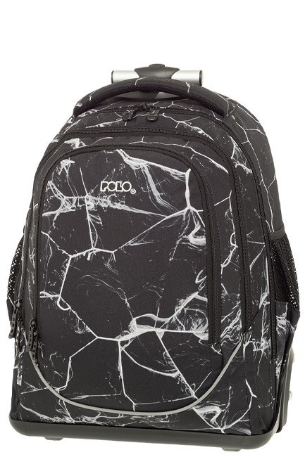 ΤΣΑΝΤΑ TROLLEY POLO UPLOW 901253-8263 PRINT ΜΑΥΡΟ ΠΟΛΥΘΕΣΙΑΚΗ