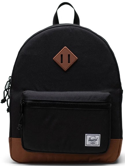 ΤΣΑΝΤΑ ΠΛΑΤΗΣ ΜΕ ΘΗΚΗ LAPTOP HERSCHEL HERITAGE MINI YOUTH BLACK SADDLE BROWN  ΜΟΝΟΘΕΣΙΑΚΗ