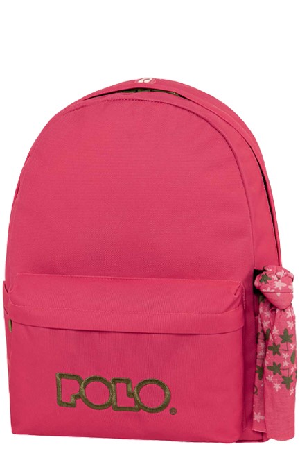 ΤΣΑΝΤΑ ΠΛΑΤΗΣ POLO BAG WITH SCARF 901135-4465 FUCHSIA-KHAKI ΜΟΝΟΘΕΣΙΑΚΗ