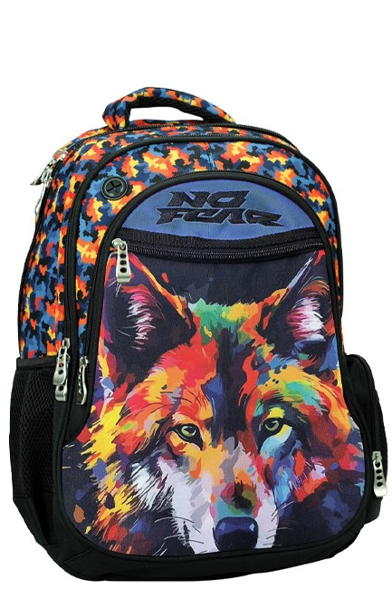 ΤΣΑΝΤΑ ΠΛΑΤΗΣ BACK ΜΕ UP 348-47031 NO FEAR COLORED WOLF ΠΟΛΥΘΕΣΙΑΚΗ