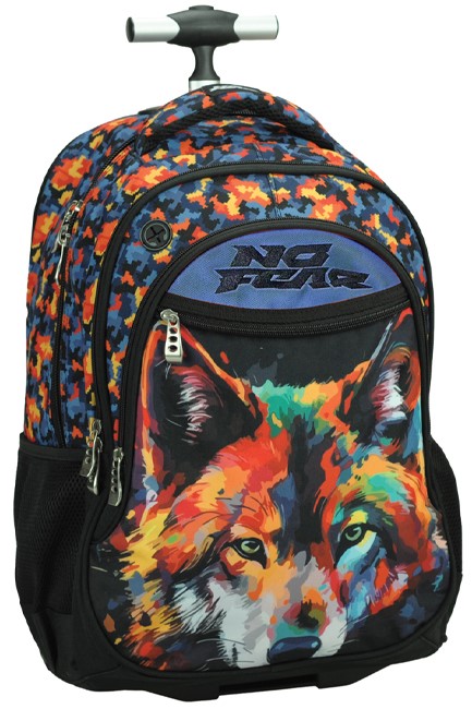ΤΣΑΝΤΑ TROLLEY BACK ΜΕ UP 348-47074 NO FEAR COLORED WOLF ΠΟΛΥΘΕΣΙΑΚΗ
