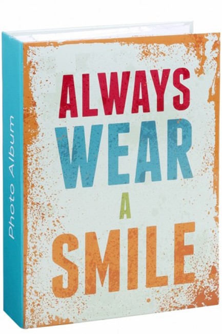 ΑΛΜΠΟΥΜ ΦΩΤ.10*15 ΜΕ ΘΗΚΕΣ 200 ΦΩΤΟΓΡΑΦΙΩΝ ALWAYS WEAR A SMILE SLIPIN46200-EV42
