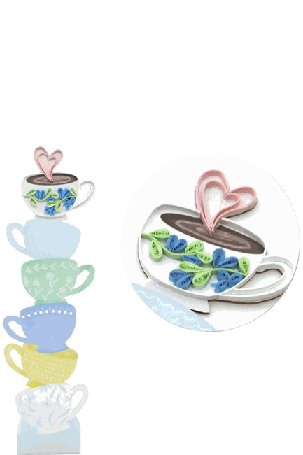 ΣΕΛΙΔΟΔΕΙΚΤΗΣ QUILLING FILIGRANA BK009 ΦΛΥΤΖΑΝΙΑ ΚΑΦΕ