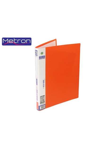 ΝΤΟΣΙΕ ΣΟΥΠΛ Α4 ΜΕ  20 ΔΙΑΦΑΝΕΙΣ ΘΗΚΕΣ METRON ΠΟΡΤΟΚΑΛΙ