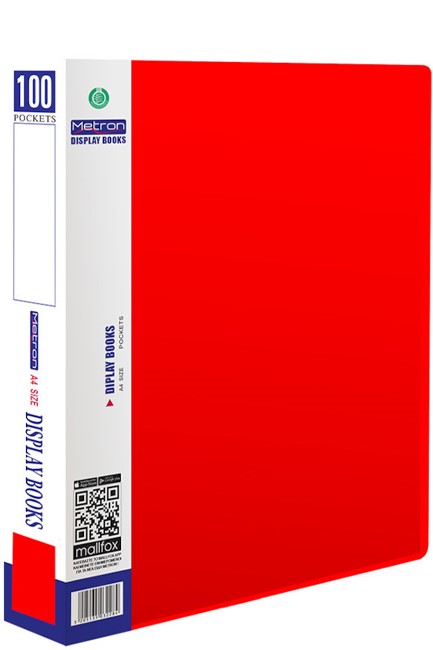 ΝΤΟΣΙΕ ΣΟΥΠΛ Α4 ΜΕ  100 ΔΙΑΦΑΝΕΙΣ ΘΗΚΕΣ METRON ΚΟΚΚΙΝΟ