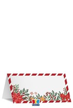 ΚΑΡΤΑ ΘΕΣΗΣ ΕΠΙΤΡΑΠΕΖΙΑ XMAS POINSETTIA ΣΕΤ 8ΤΕΜ.