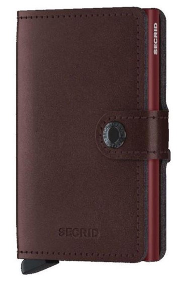 ΚΑΡΤΟΘΗΚΗ ΓΙΑ 10 ΚΑΡΤΕΣ LEATHER SECRID RFID SAFE MINI WALLET METALLIC MORO